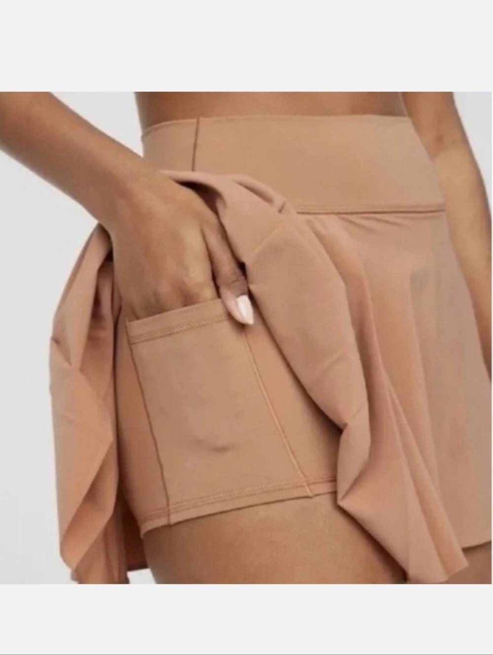 aerie Tan Pleated Mini Skirt - Picture 14 of 14